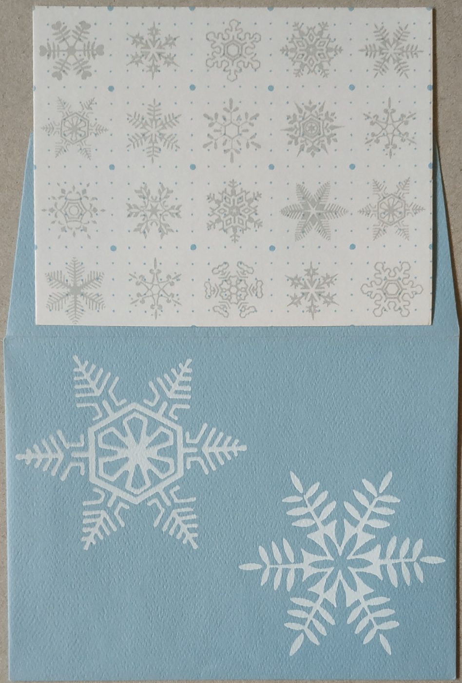 Blotter Art Snow Flakes with envelope Original Vintage