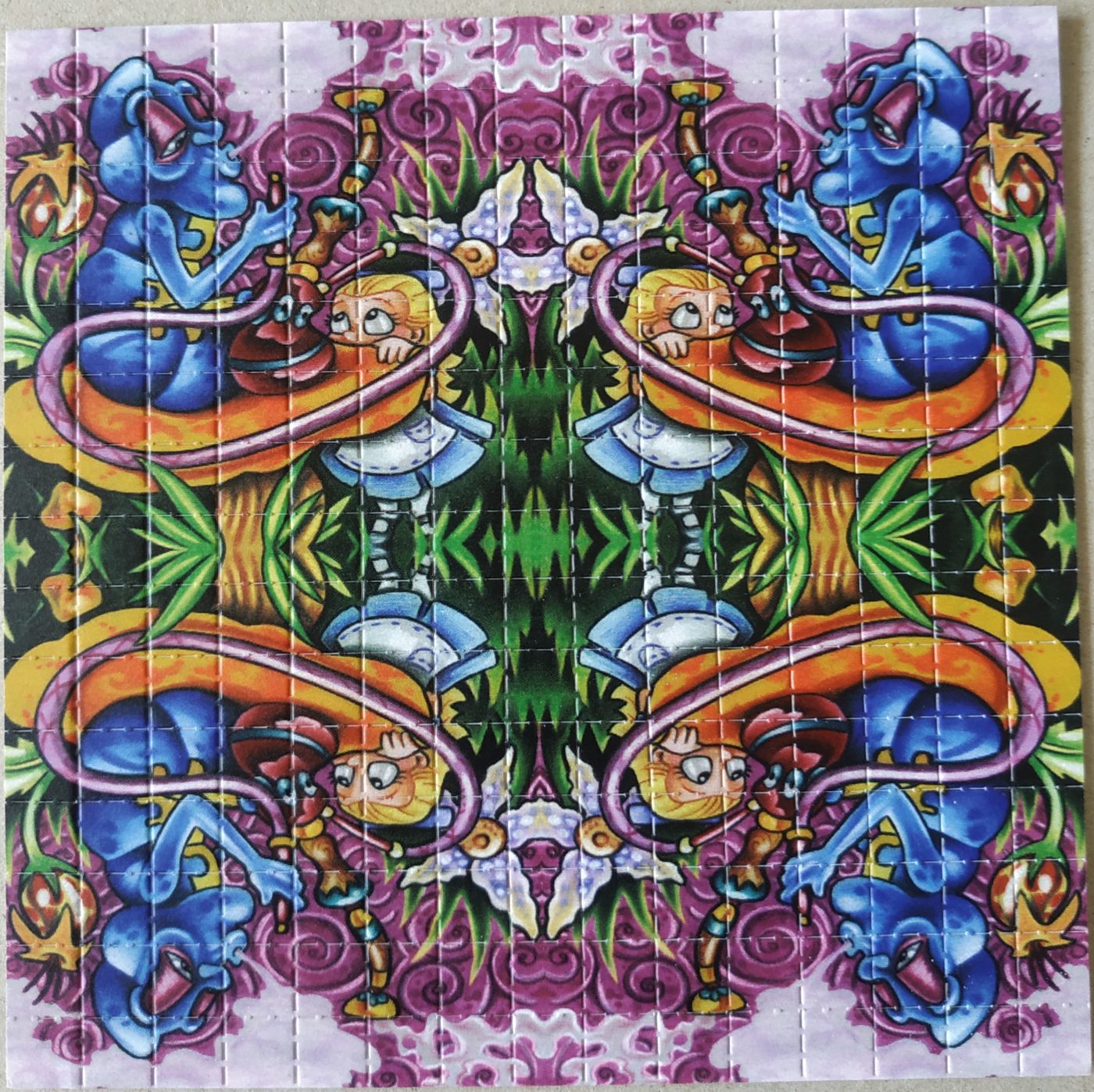 Blotter Art The Alice and the Caterpillar 4 Panel Small by James Clements
