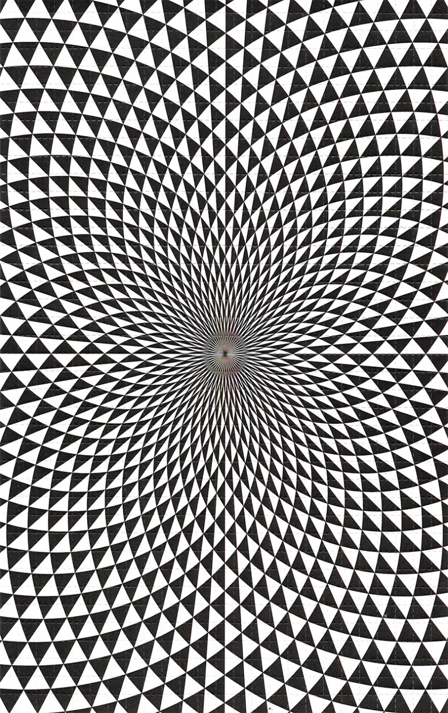 Blotter Art Radial Triangles OP Art
