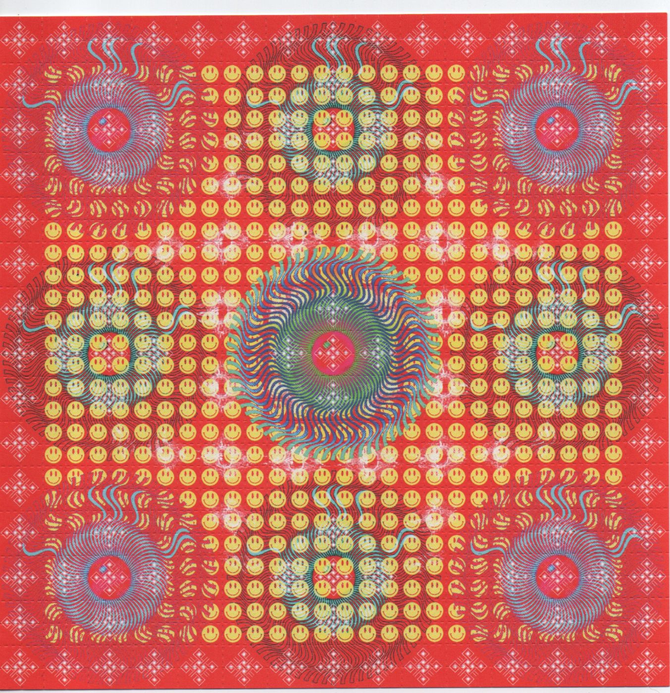 Blotter Art Esoteric Smileys Red (NEW)