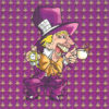 Blotter Art Mad Hatters Tea Party Purple